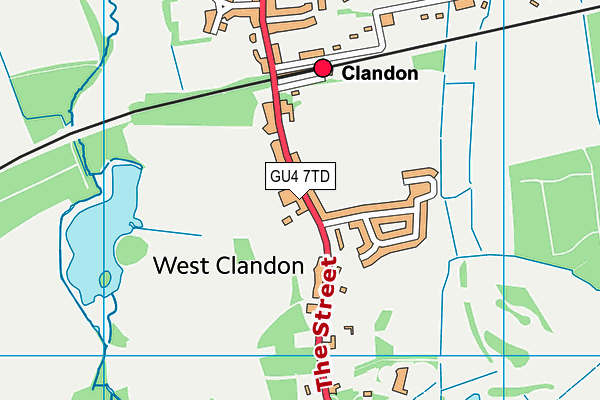 West Clandon Royal British Legion Club map (GU4 7TD) - OS VectorMap District (Ordnance Survey)