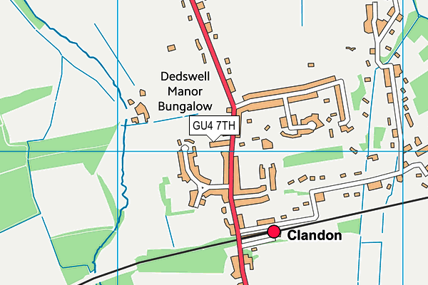 GU4 7TH map - OS VectorMap District (Ordnance Survey)