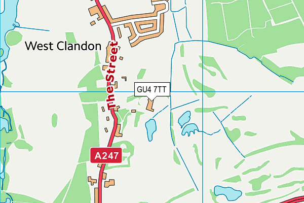 Clandon Regis Golf Club map (GU4 7TT) - OS VectorMap District (Ordnance Survey)