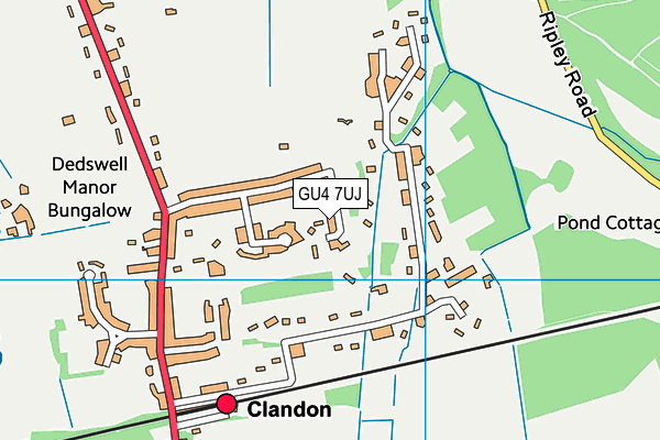 GU4 7UJ map - OS VectorMap District (Ordnance Survey)