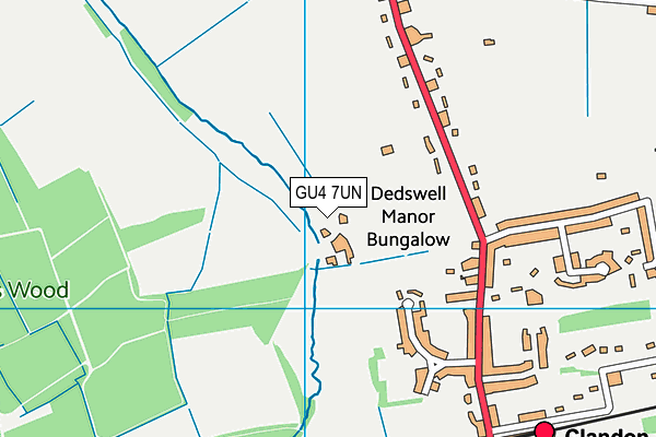 GU4 7UN map - OS VectorMap District (Ordnance Survey)