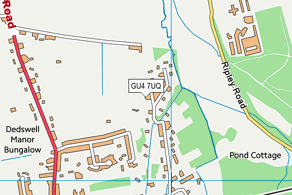 GU4 7UQ map - OS VectorMap District (Ordnance Survey)