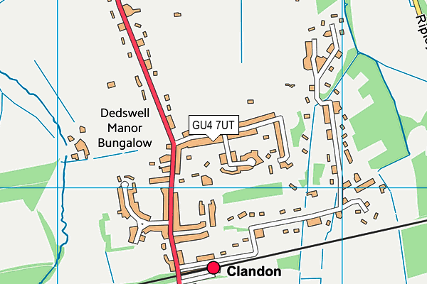 GU4 7UT map - OS VectorMap District (Ordnance Survey)