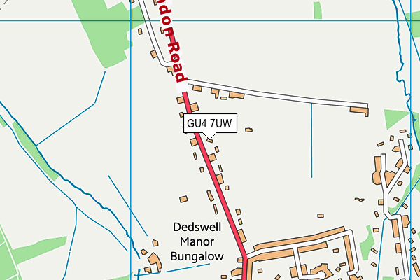 GU4 7UW map - OS VectorMap District (Ordnance Survey)