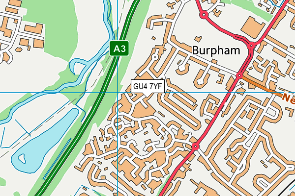GU4 7YF map - OS VectorMap District (Ordnance Survey)
