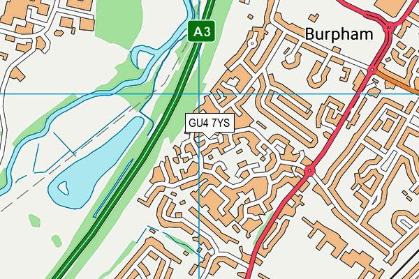 GU4 7YS map - OS VectorMap District (Ordnance Survey)