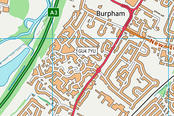 GU4 7YU map - OS VectorMap District (Ordnance Survey)