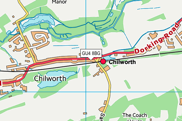 GU4 8BG map - OS VectorMap District (Ordnance Survey)