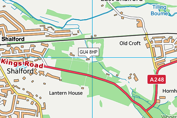 GU4 8HP map - OS VectorMap District (Ordnance Survey)