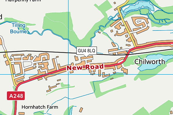 GU4 8LQ map - OS VectorMap District (Ordnance Survey)