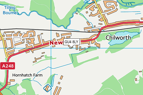 GU4 8LY map - OS VectorMap District (Ordnance Survey)