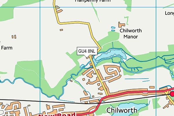 GU4 8NL map - OS VectorMap District (Ordnance Survey)