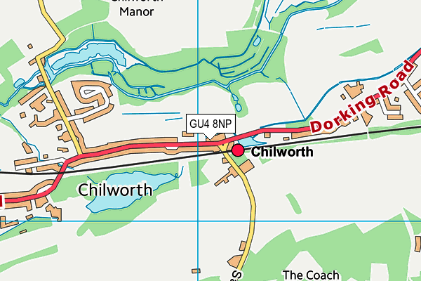 Chilworth CofE (Aided) Infant School map (GU4 8NP) - OS VectorMap District (Ordnance Survey)