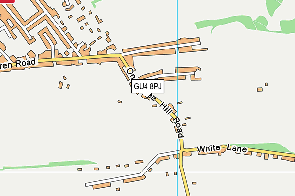 GU4 8PJ map - OS VectorMap District (Ordnance Survey)