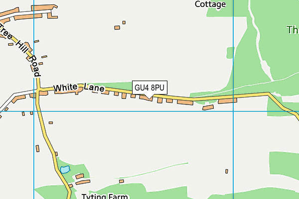 GU4 8PU map - OS VectorMap District (Ordnance Survey)