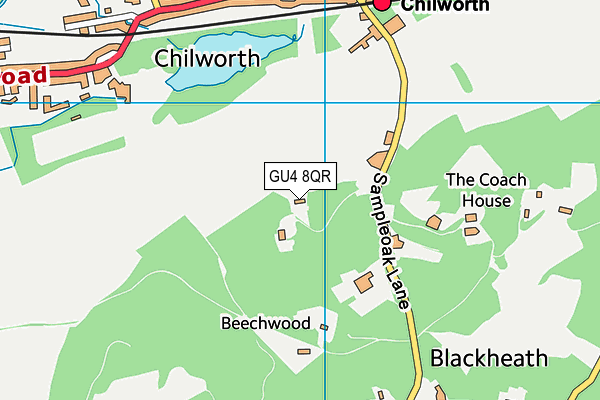 GU4 8QR map - OS VectorMap District (Ordnance Survey)