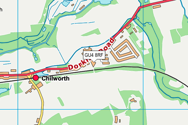 GU4 8RF map - OS VectorMap District (Ordnance Survey)