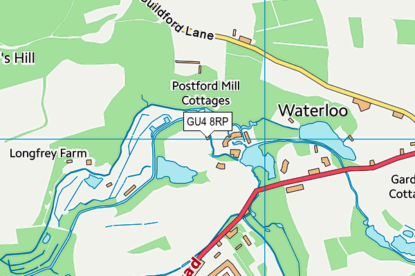 GU4 8RP map - OS VectorMap District (Ordnance Survey)