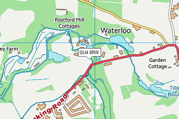 GU4 8RW map - OS VectorMap District (Ordnance Survey)