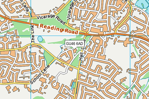 GU46 6AD map - OS VectorMap District (Ordnance Survey)