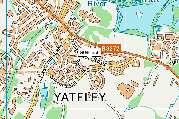 GU46 6AF map - OS VectorMap District (Ordnance Survey)