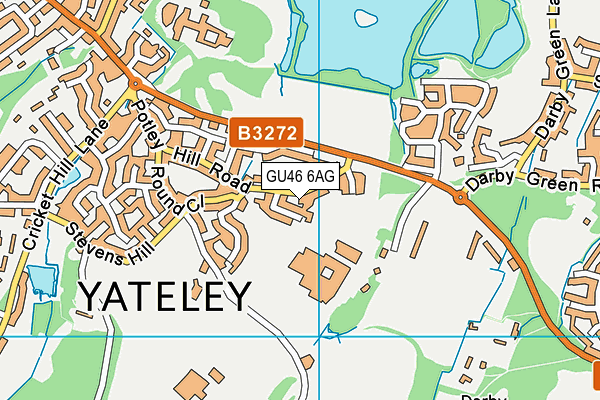 Potley Hill Primary School map (GU46 6AG) - OS VectorMap District (Ordnance Survey)