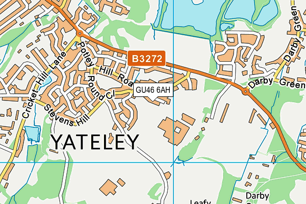 GU46 6AH map - OS VectorMap District (Ordnance Survey)