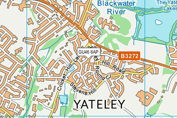 GU46 6AP map - OS VectorMap District (Ordnance Survey)