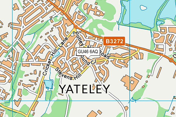 GU46 6AQ map - OS VectorMap District (Ordnance Survey)