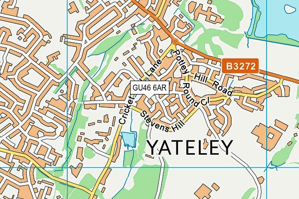 GU46 6AR map - OS VectorMap District (Ordnance Survey)