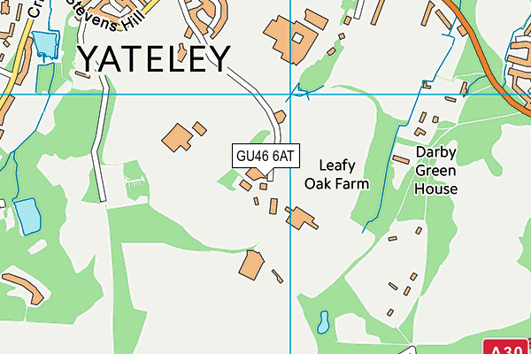 GU46 6AT map - OS VectorMap District (Ordnance Survey)