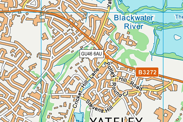 GU46 6AU map - OS VectorMap District (Ordnance Survey)