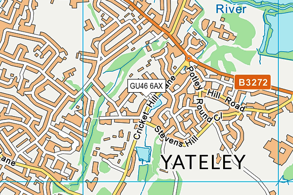 GU46 6AX map - OS VectorMap District (Ordnance Survey)