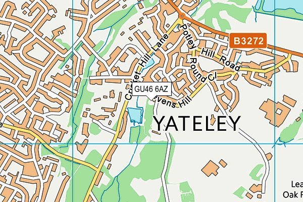 GU46 6AZ map - OS VectorMap District (Ordnance Survey)