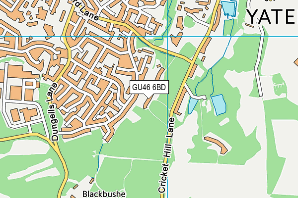 GU46 6BD map - OS VectorMap District (Ordnance Survey)