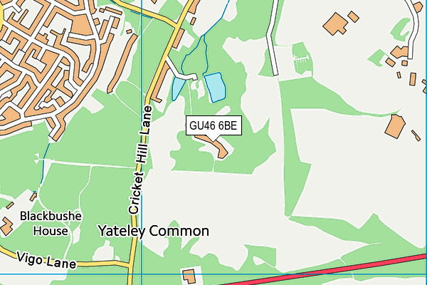 GU46 6BE map - OS VectorMap District (Ordnance Survey)