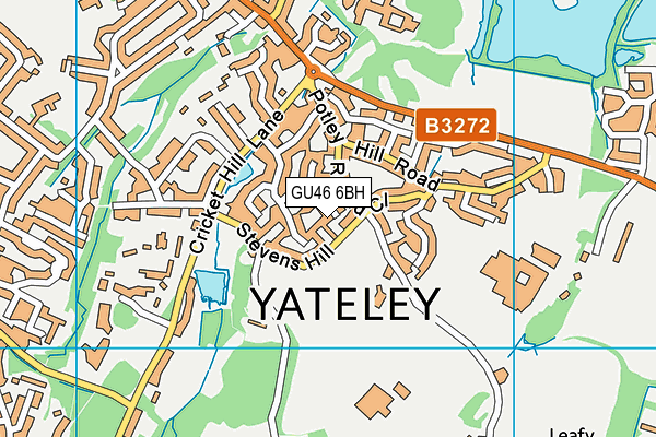 GU46 6BH map - OS VectorMap District (Ordnance Survey)