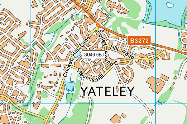 GU46 6BJ map - OS VectorMap District (Ordnance Survey)