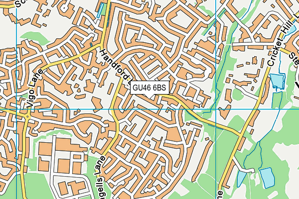 GU46 6BS map - OS VectorMap District (Ordnance Survey)