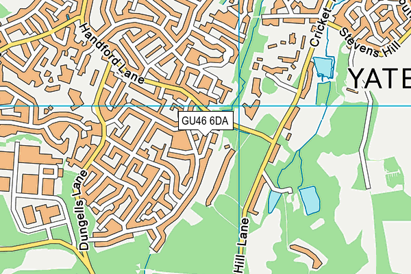 GU46 6DA map - OS VectorMap District (Ordnance Survey)