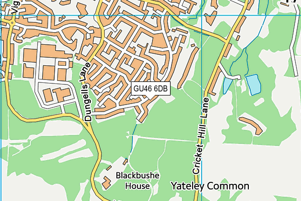 GU46 6DB map - OS VectorMap District (Ordnance Survey)