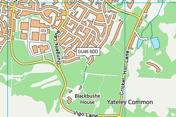 GU46 6DD map - OS VectorMap District (Ordnance Survey)