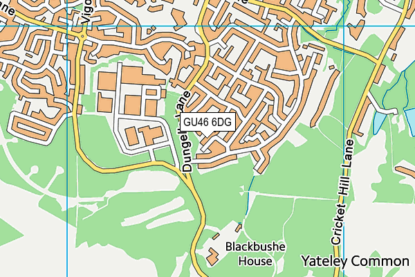 GU46 6DG map - OS VectorMap District (Ordnance Survey)