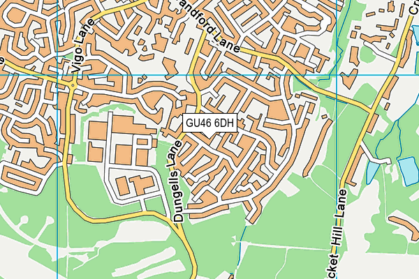 GU46 6DH map - OS VectorMap District (Ordnance Survey)