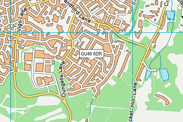 GU46 6DR map - OS VectorMap District (Ordnance Survey)