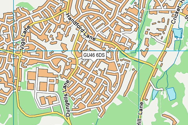 GU46 6DS map - OS VectorMap District (Ordnance Survey)