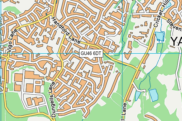 GU46 6DT map - OS VectorMap District (Ordnance Survey)