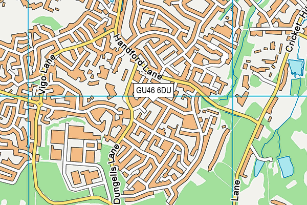 GU46 6DU map - OS VectorMap District (Ordnance Survey)