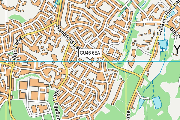 GU46 6EA map - OS VectorMap District (Ordnance Survey)