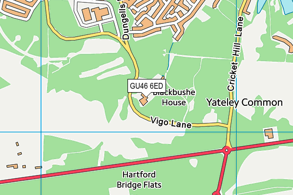 GU46 6ED map - OS VectorMap District (Ordnance Survey)